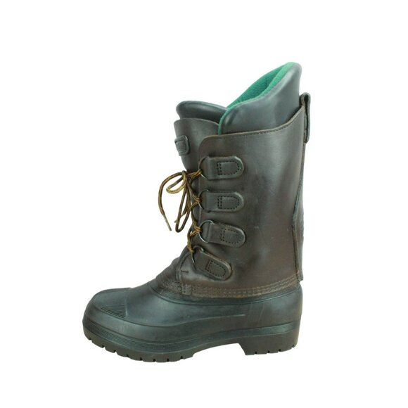 LL Bean Women’s Brown Leather Waterproof Insulated Duck Boots Size 7 - Picture 1 of 9